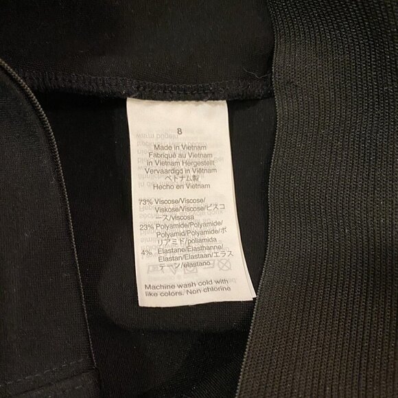 J Crew Women's Size 8 Pants Ponte Wide Leg Crop High Rise Stretch Black L1687 - Picture 7 of 8